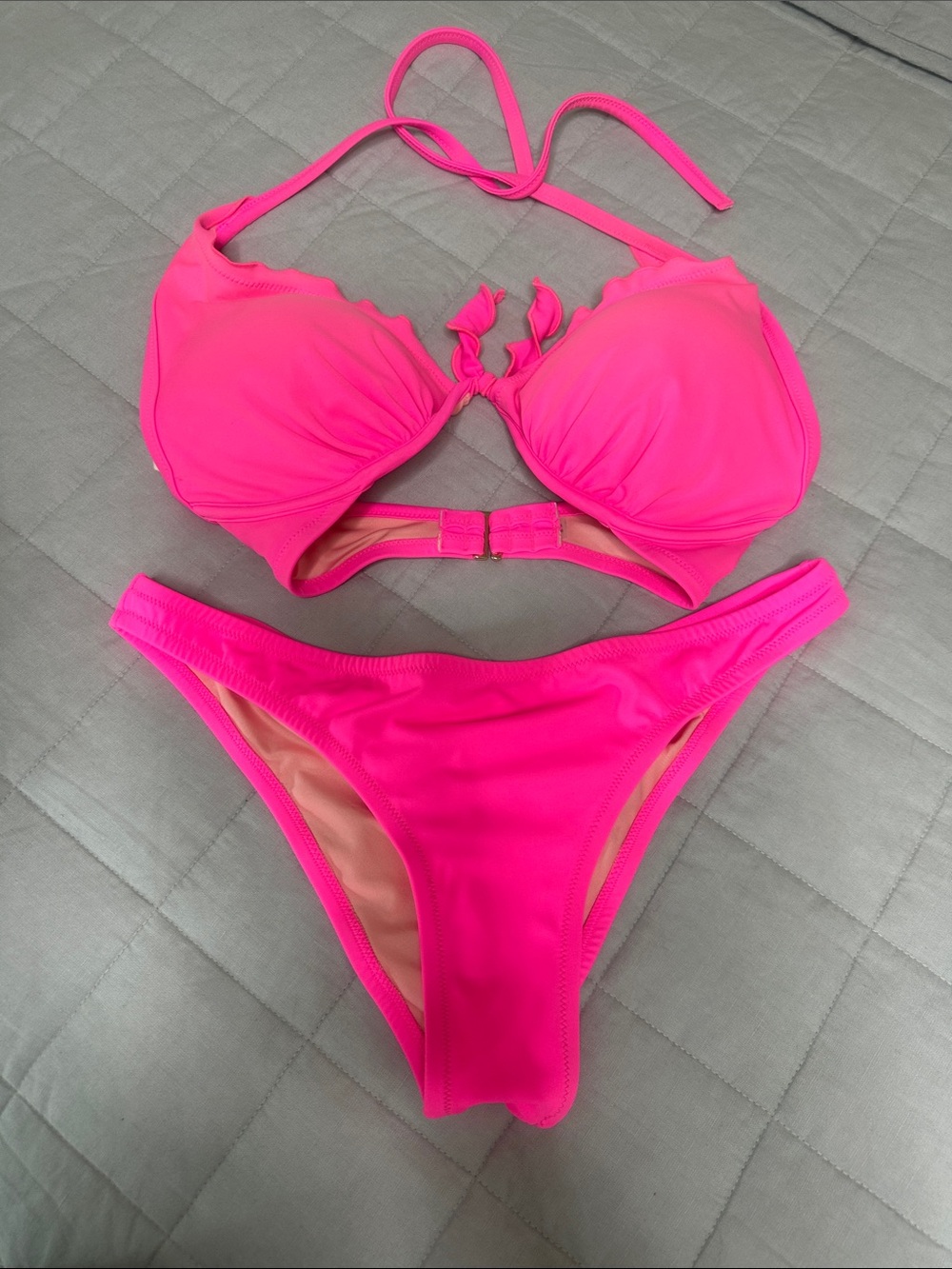 Victoria’s Secret Neon Pink Women's Two-Piece Bikini Set